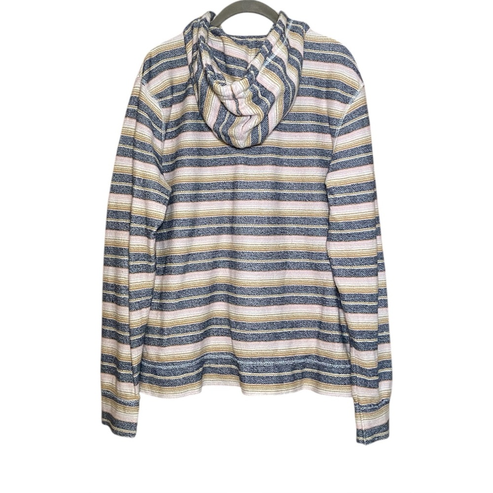 Fat Face Full Zip Hooded Sweatshirt Mens Medium Striped Cotton Hoodie Surf - Picture 2 of 5